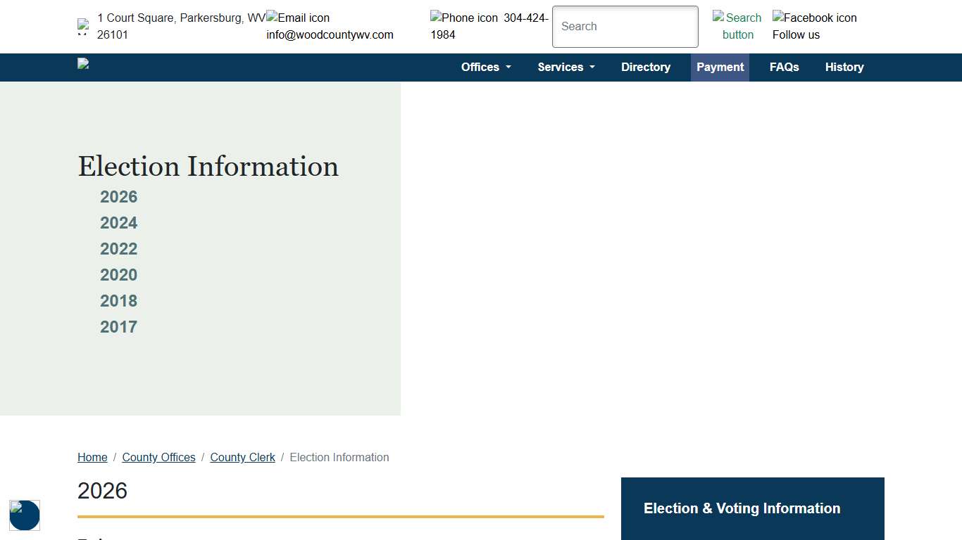 Election Information - Wood County WV